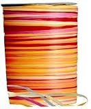The Gift Wrap Company Raffia Multi-tie Ribbon, Sunset, 12 Rolls @ 1/6 in X 55 yds.