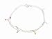 Italian Sterling Silver Color Beads Fashion Anklet Set