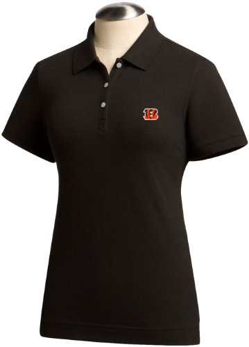 NFL Cincinnati Bengals Women's Ace Polo, Black, X-Small