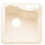 American Standard 7185.803.021 Bone Silhouette 3-hole Americast Island kitchen sink