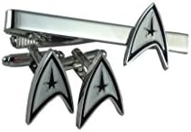 White Star Trek Tie Clip Cufflink Gift Set