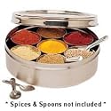 Authentic Indian Spice Box With Double Lid 24cm (Large)