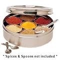 Authentic Indian Spice Box With Double Lid 24cm (Large)