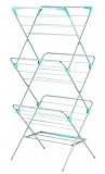 Kitchen & Housewares : 3 Tier Trio Heavy Duty Concertina Tubular Silver Airer - with extra shelf on bottom to make is stronger
