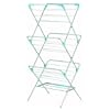 3 Tier Trio Heavy Duty Concertina Tubular Silver Airer - with extra shelf on bottom to make is stronger
