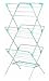 Kitchen & Housewares : 3 Tier Trio Heavy Duty Concertina Tubular Silver Airer - with extra shelf on bottom to make is stronger