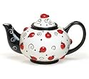Ladybug Teapot With Swirl Design Adorable Kitchen Decor