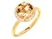 18k Yellow Gold Champagne Quartz & Diamond Ring Size 6 Ct.tw 2.50