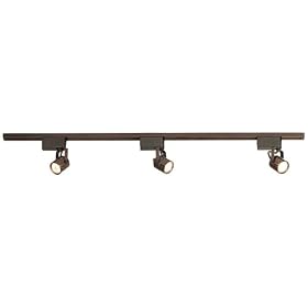 Pro Track® Bronze Finish 3-Light Low Voltage Track Kit