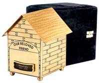 Solid Brass Dog House Pet Urn