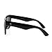 All Black Oversized Sunglasses Thick Frame Retro Classic Shades UV Protection