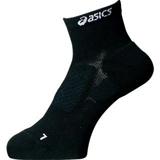 アシックス ランニング プロパッドスーパーベリーショートソックスS XTS001 ユニセックス ブラック/ホワイト