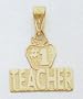 "#1 Teacher" Apple Charm - M374