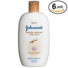 Johnson's Baby Lotion, Vanilla Oatmeal, 15-Ounce Bottles (Pack of 6)