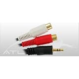 ATLONA 6FT ( 2M ) 1/8 ( 3.5MM ) MINI STEREO MALE TO DUAL RCA FEMALE CABLE