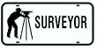 SURVEYOR LICENSE PLATE land legal NEW sign