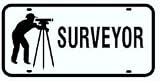 SURVEYOR LICENSE PLATE land legal NEW sign
