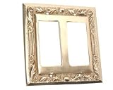 Combination Switch & Outlet Plates: Brass Double GFI Switch Plate Cover