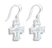 Concave Polished Cross Earring