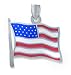 Sterling Silver US Flag Charm