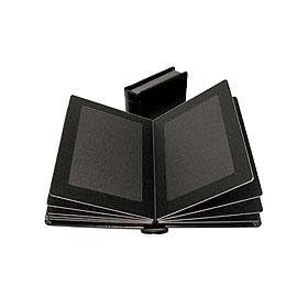Adorama Pro Photo Album, Black Leatherette Cover with 18 Library Bound Black Pages, Holds 36 4x6 Prints