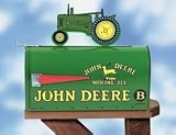 John Deere Rural Style Mailbox with Model 'B' Tractor Topper