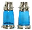 Decorative Aqua Blue Glass Salt and Pepper Shakers