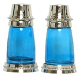 Decorative Aqua Blue Glass Salt and Pepper Shakers