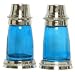 Decorative Aqua Blue Glass Salt and Pepper Shakers