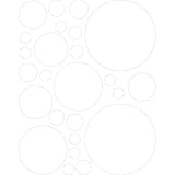Instant Murals 25 Polka Dot Wall Transfer Stickers - White