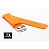 ORANGE 22mm Double Tang Modena Italian Rubber Dive Watch Band Fits LuminoxSeries: 3000 Original Navy SEAL Dive Series, etc.