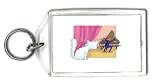 Keychain with music, cat, piano, pet, listening