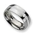 Stainless Steel Silver Inlay 8mm Polished Band SR38-10