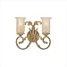 Sea Gull Lighting 41414-813-Two-Light Windsor Manor Wall Sconce, Sandstone Finish with Excavated Pearl Glass Shades