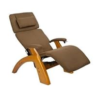 The Human Touch Power Electric Recline Perfect Chair Recliner - Silhouette PC75 / PC-075 Maple Recline Wood Base - Interactive Health Zero Anti Gravity Chair