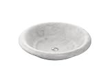 KOHLER K-2333-WH Nature's Chemistry Botticelli Vessels Countertop Lavatory, White Carrara Marble