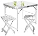 Sports : Koffertisch + 2 Hocker, Aluminium