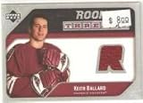 2005-06 Upper Deck Rookie Threads #RTKB Keith Ballard - Phoenix Coyotes (Piece of Authentic Jersey ) (Hockey Cards)