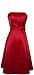 50's Strapless Satin Formal Bridesmaid Prom Dress Holiday Gown - M