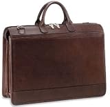 Jack Georges Saddle Collection Leather Triple Gusseted Top Zippered