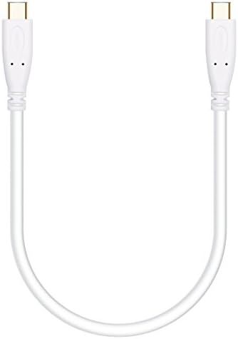 USB Type C Cable, Alegant USB 3.1 Type C to Type C cable, USB C to USB C charging cable for Apple new MacBook, ChromeBook Pixel, Nokia N1 Nexus 6P, Nexus 5X, Lumia 950/ 950XL (1ft White)