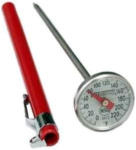 THERMOMETER, POCKET DIAL 0/220F 1" W/ SHEATH &amp; CLIP