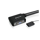 IOGear 2-Port USB KVM Switch with Cables and Remote GCS22U