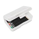 ADVANTUS CORPORATION Gem Polypropylene Pencil Box with Lid, Clear, 8-1/2 x 5-1/2 x 2-1/2