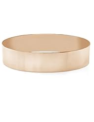 14K Rose Gold Flat Bangle Bracelet, 15mm (5/8") [Jewelry]