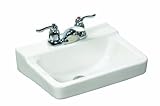 Crane 1377V-100 Squire Wall-Mounted Rectangular Lavatory Basin, White