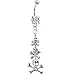 Triple Skull and Crossbones Belly Ring