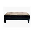 Brown Full Leather Cocktail Ottoman By Wholesale Interiors