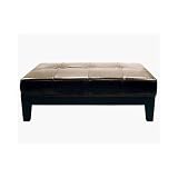 Brown Full Leather Cocktail Ottoman By Wholesale Interiors