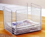 Mesh Newspaper Bin (Silver) (13H x 13W x 16.5D)